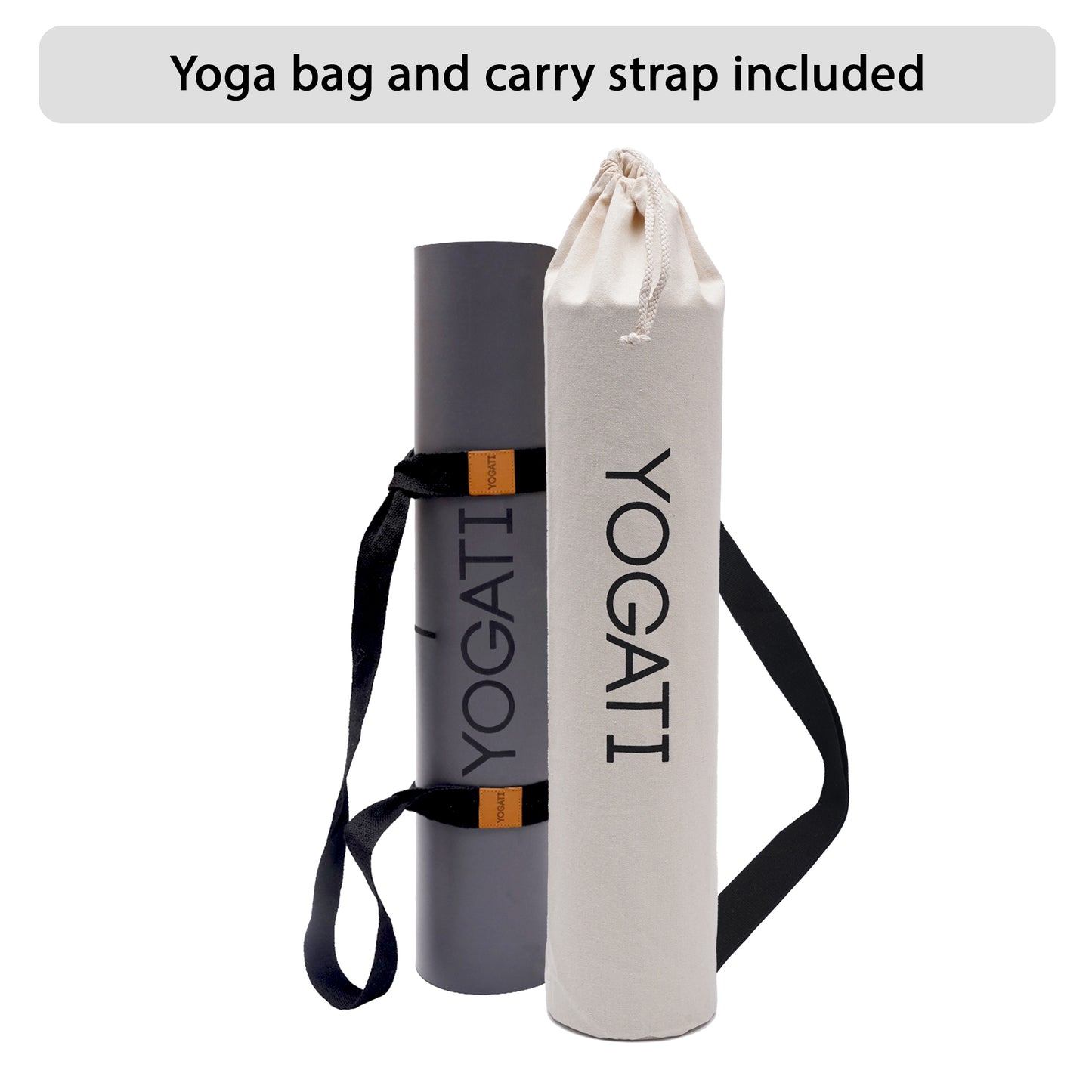 YOGATI gray rubber mat