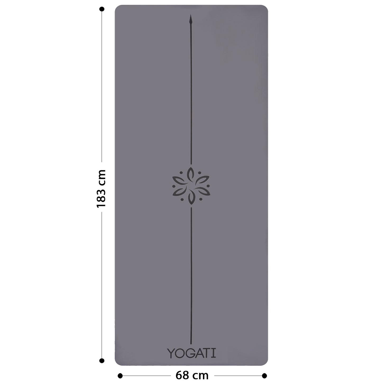 YOGATI gray rubber mat
